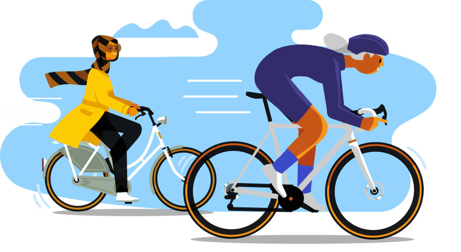 Illustration of a bicycle